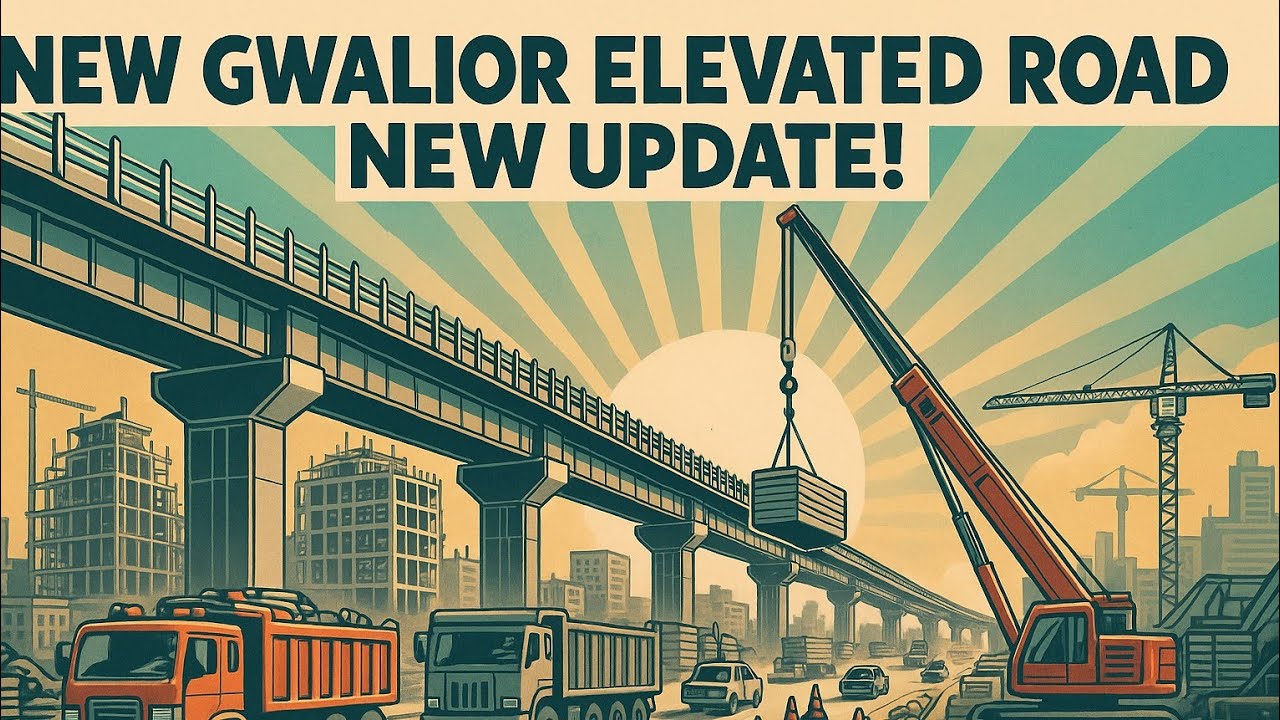 “स्वर्णरेखा नदी के ऊपर उड़ती सड़क – Gwalior Elevated Road Update 2025