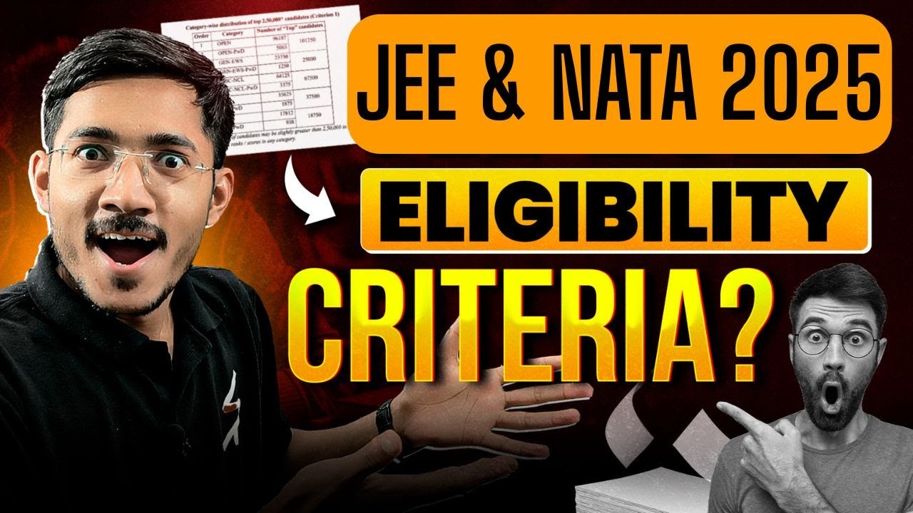 JEE Mains paper 2 & NATA 2025 Eligibility Criteria 🔥 #safaltogether #sachinprajapat