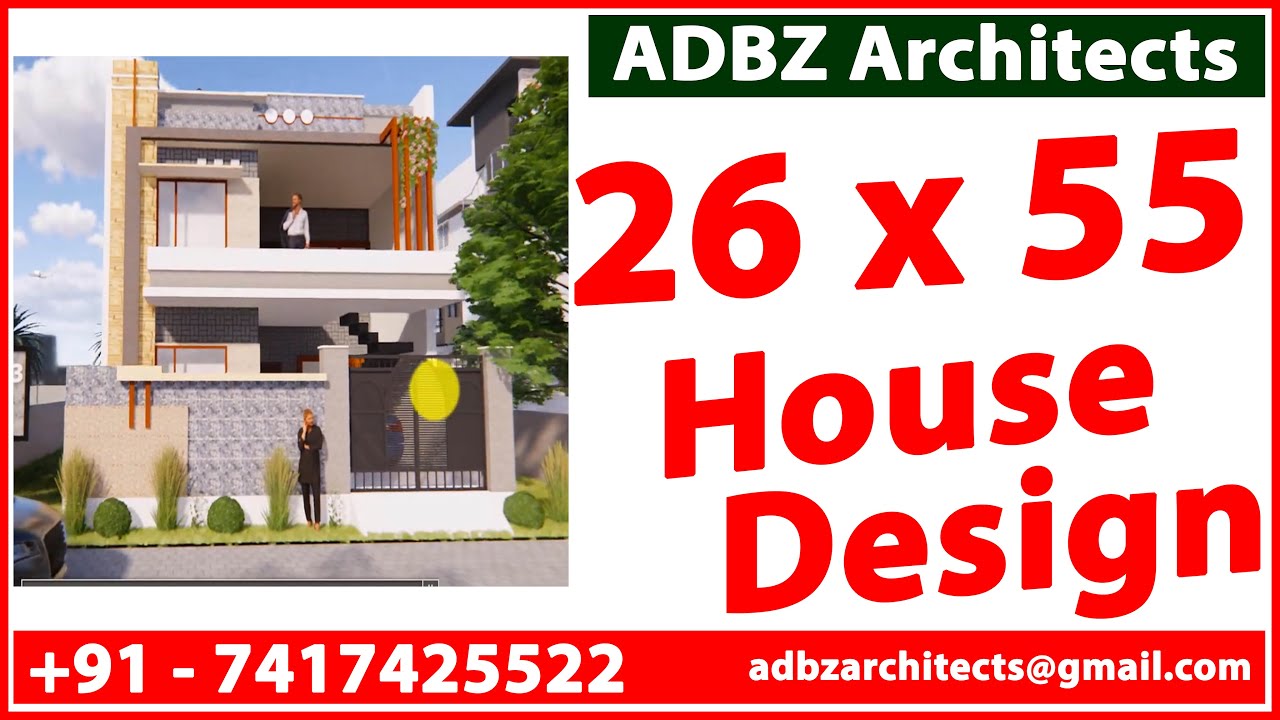 26 X 55 HOUSE DESIGN |  2 BHK SET | ADBZ Architects