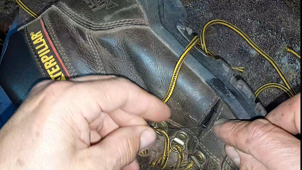 Cómo hacer una costura a mano botín Caterpillar