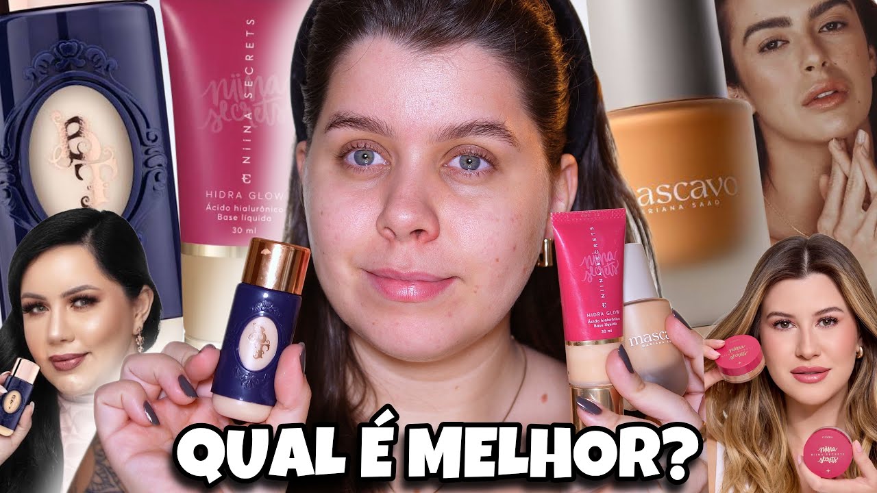 Comparing MASCAVO x BT SKIN x HIDRA GLOW and other imported foundations