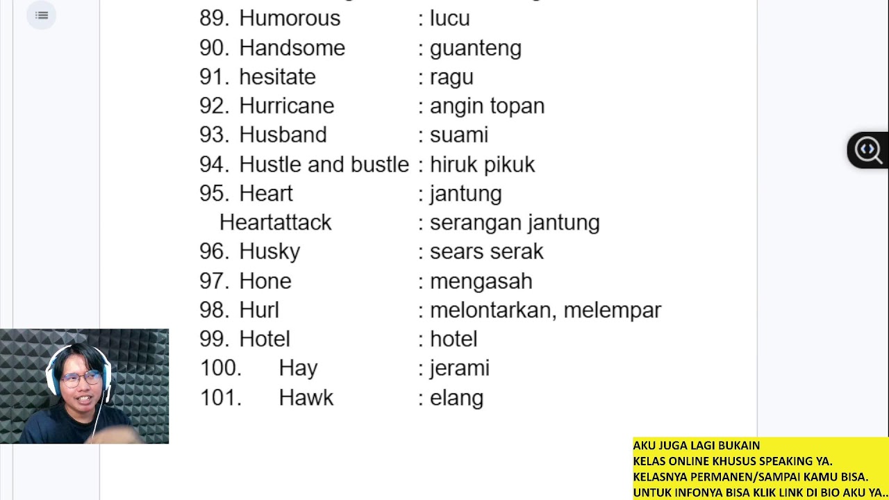 BELAJAR BAHASA INGGRIS GAK HARUS GRAMMAR! KELAS SPEAKING PERMANEN