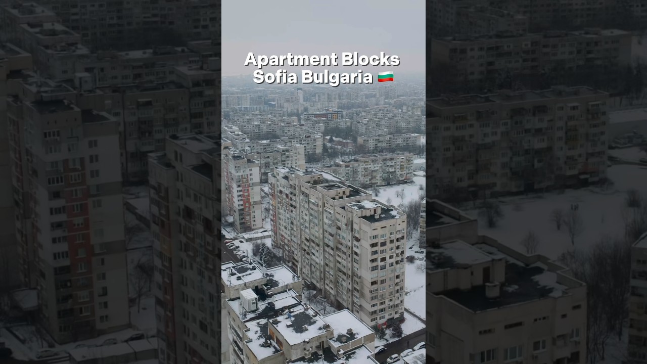 Bulgaria 🇧🇬 Sofia: Lyulin Communist Apartment Blocks Soviet style architecture! #urbex #brutalism