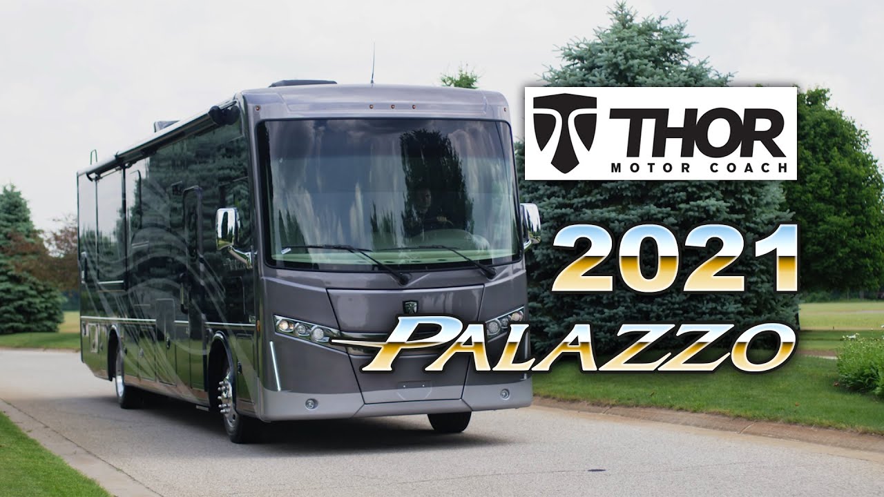 Spectacular 2021 Thor Palazzo Class A diesel pusher motorhome.