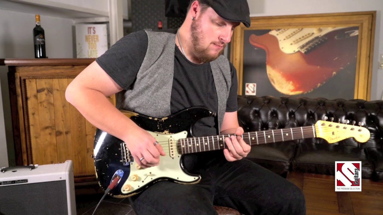 Fender Stratocaster 1963 Relic Black Over Gold Masterbuilt by Jason Smith (2014)