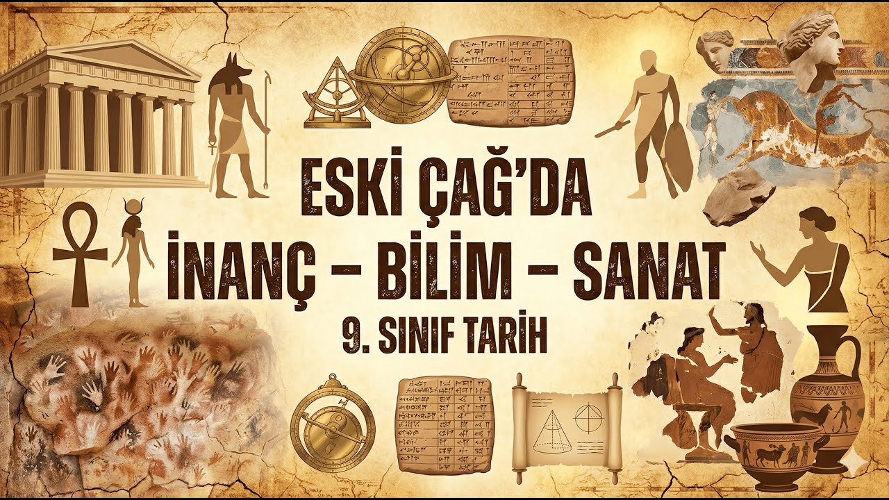 Eski Çağ'da İnanç, Bilim Ve Sanat  9.Sınıf Tarih  Konu Anlatımı