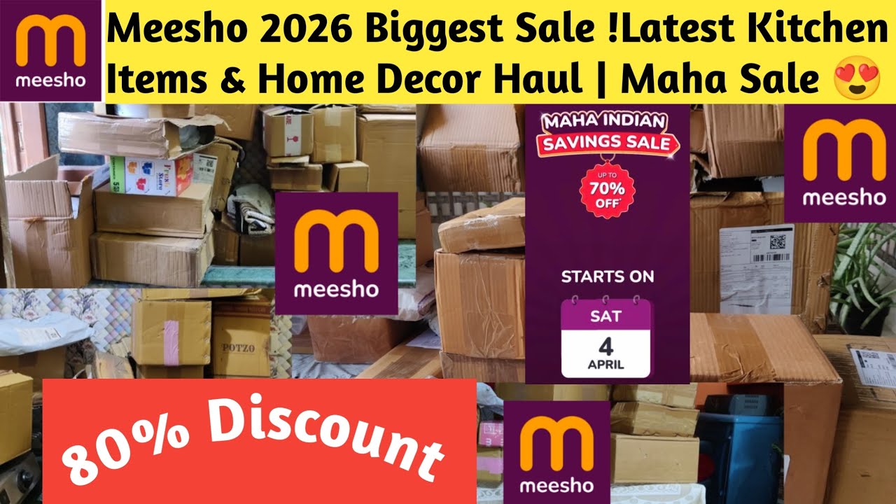 Meesho 2026 Biggest Sale !Latest Kitchen Items & Home Decor Haul | Maha Sale 😍#meesho #sale #kitchen