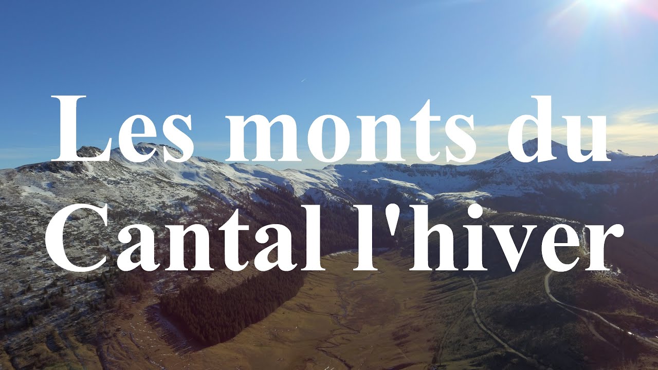 Les monts du Cantal l'hiver en Drone 4K
