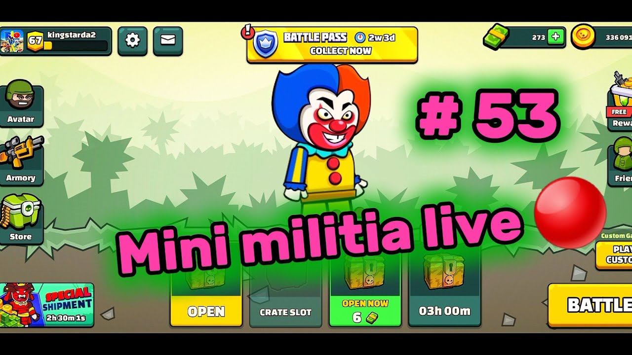 Mini Militia Classic Live Stream || Mini Militia Live Custom Rooms​  #minimilitialive