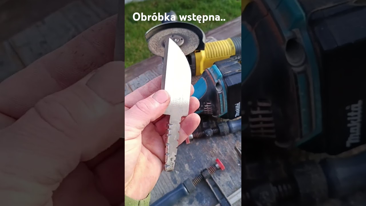 Stary pilnik... Obr&oacute;bka wstępna...   #n&oacute;ż #handmade  #knifemaking #knife