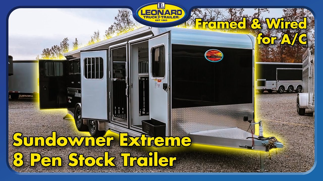 SHOWMAN EXTREME w/ 8 PENS - Sundowner Trailers Stock Combo Trailer