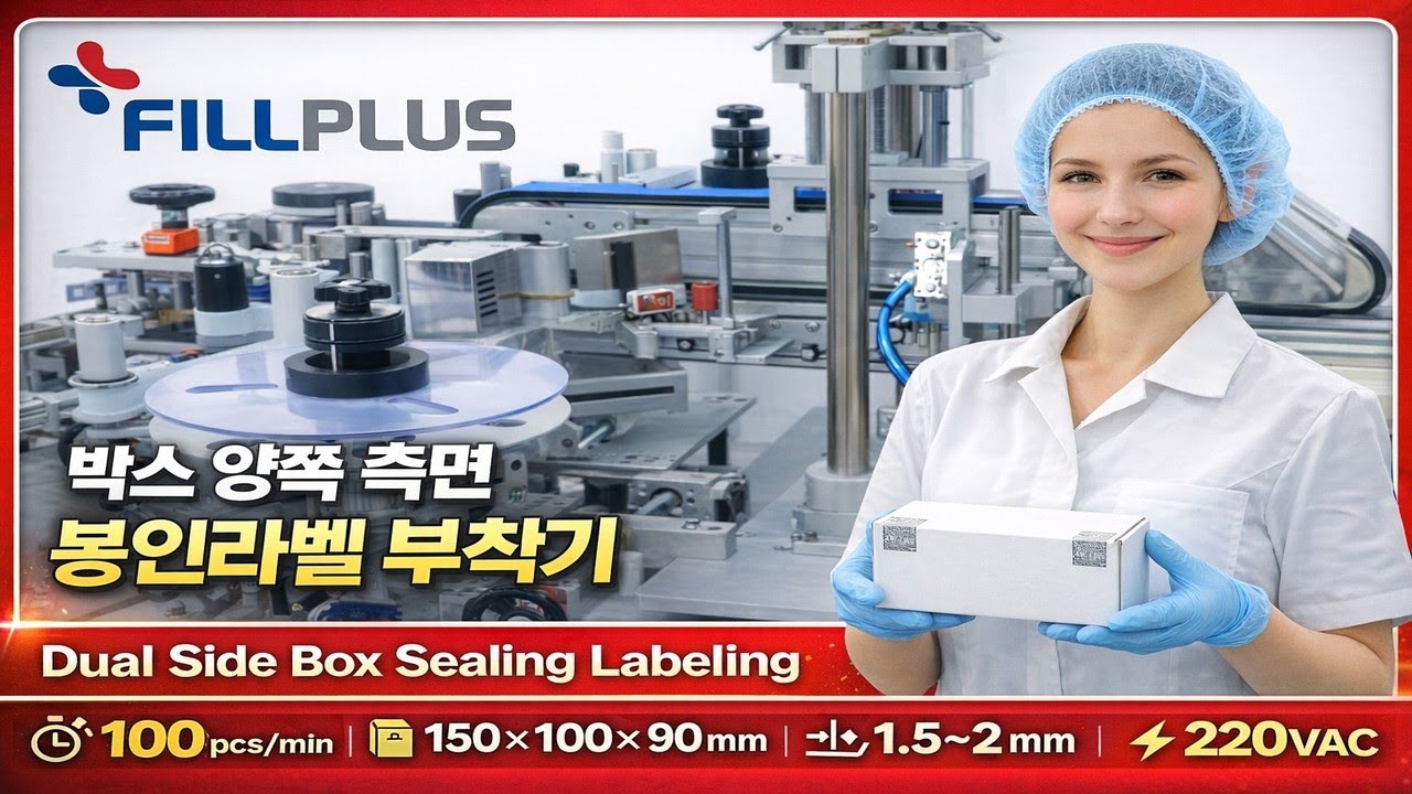 박스 양쪽 측면 봉인라벨부착기 Dual Side Box Sealing Labeling Machine