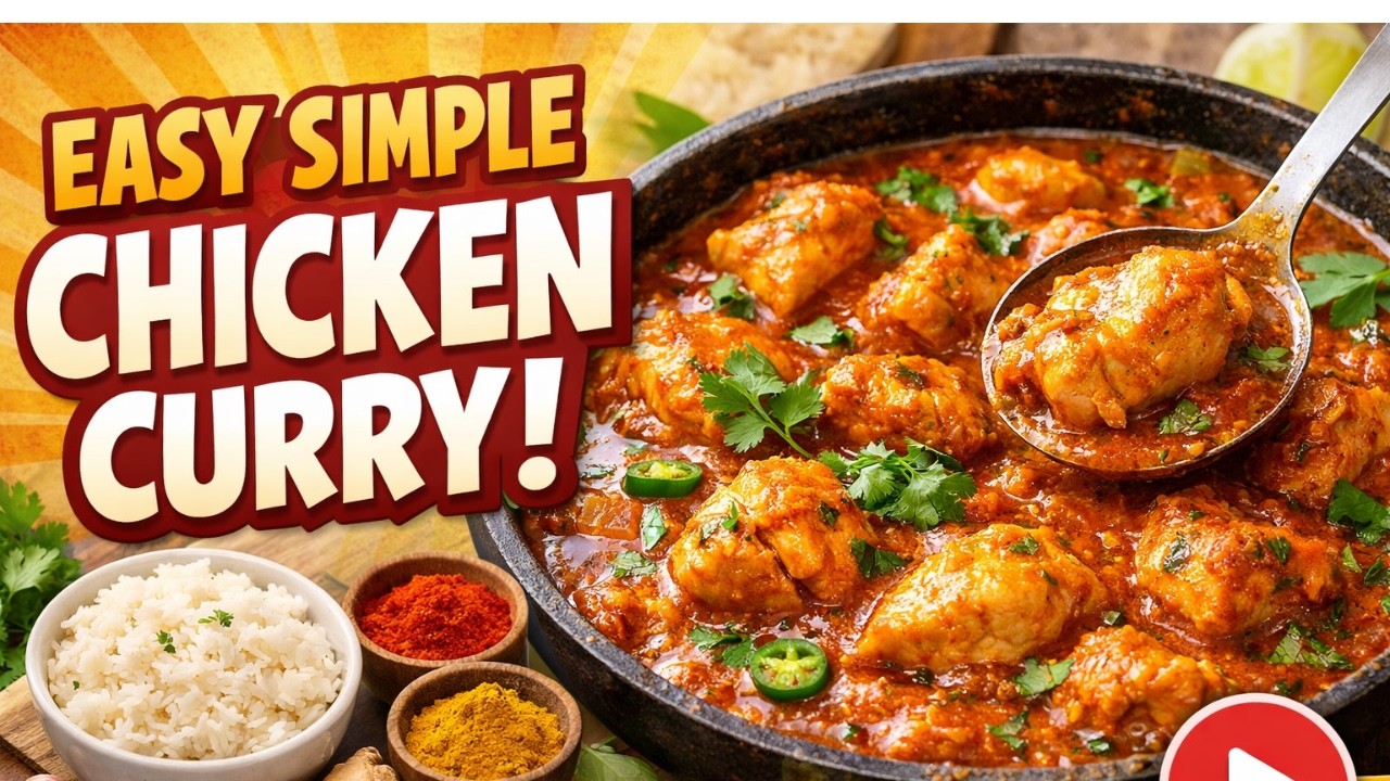 Easy Simple Chicken Curry Recipe | Quick Homemade Chicken Curry in 20 Minutes