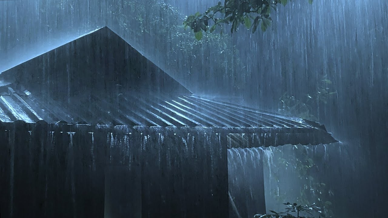 Sleep Instantly for Deep Sleep on a Stormy Night with Pounding Rain & Powerful Thunder on a Tin Roof