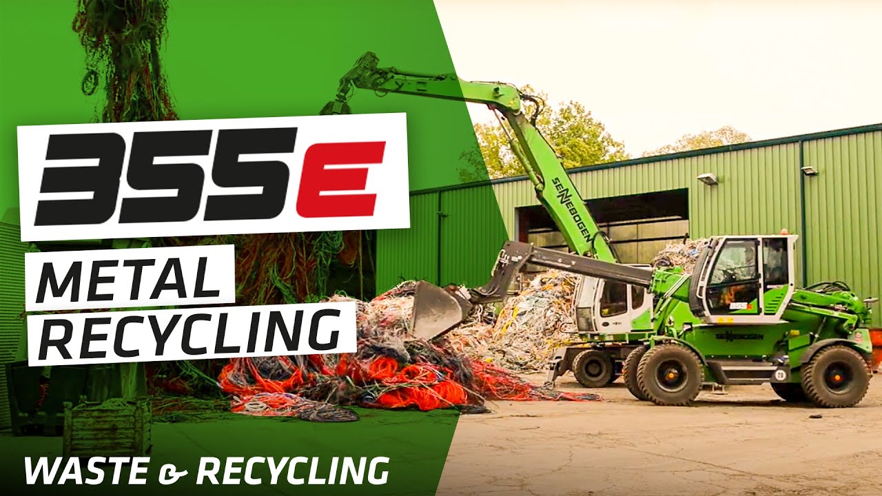 SENNEBOGEN 355 E telehandler - metal recycling at the company MVM, Germany