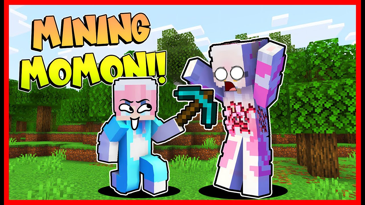 ATUN MENEMUKAN PICKAXE YANG BISA MINING MOMON !! Feat @MOMON Minecraft