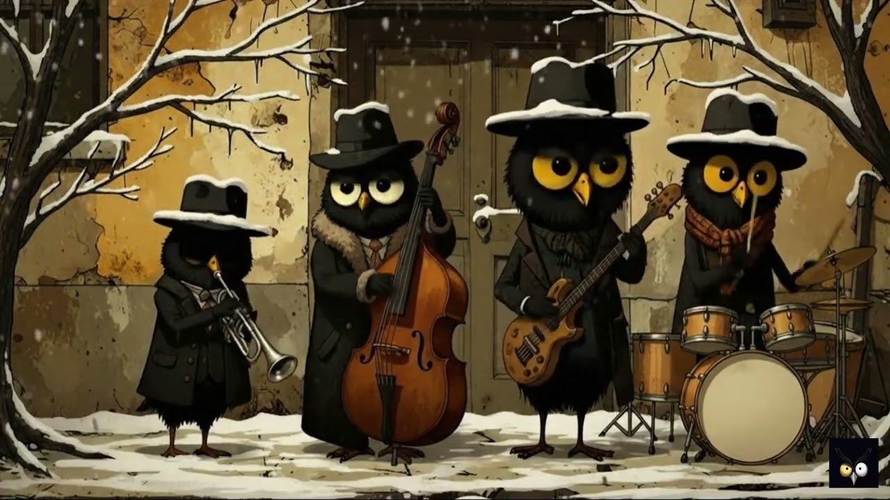 Black Owl on the Rooftop: Midnight Jazz Grooves. Let the cool swing of late-night jazz