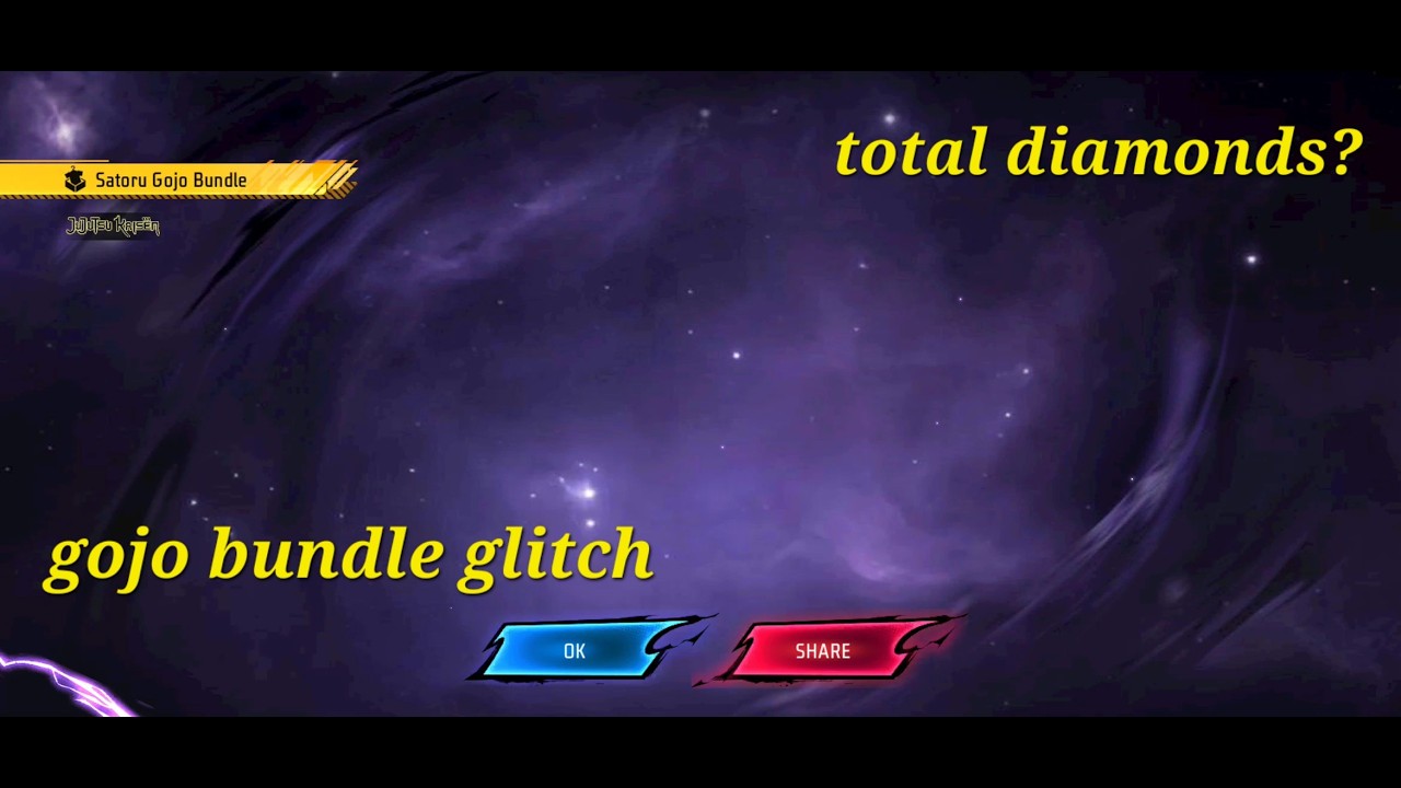 FINALLY GOT SATORU GOJO BUNDLE|GOJO BUNDLE GLITCH FF MAX|SPINNING VIDEO OF SATORU GOJO BUNDLE FF