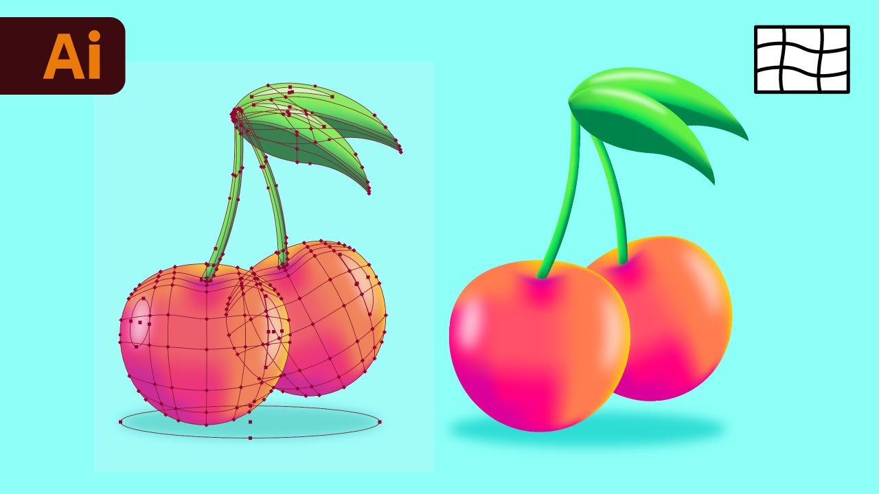 Учебное пособие по Adobe Illustrator: как использовать инструмент «Градиентная сетка»