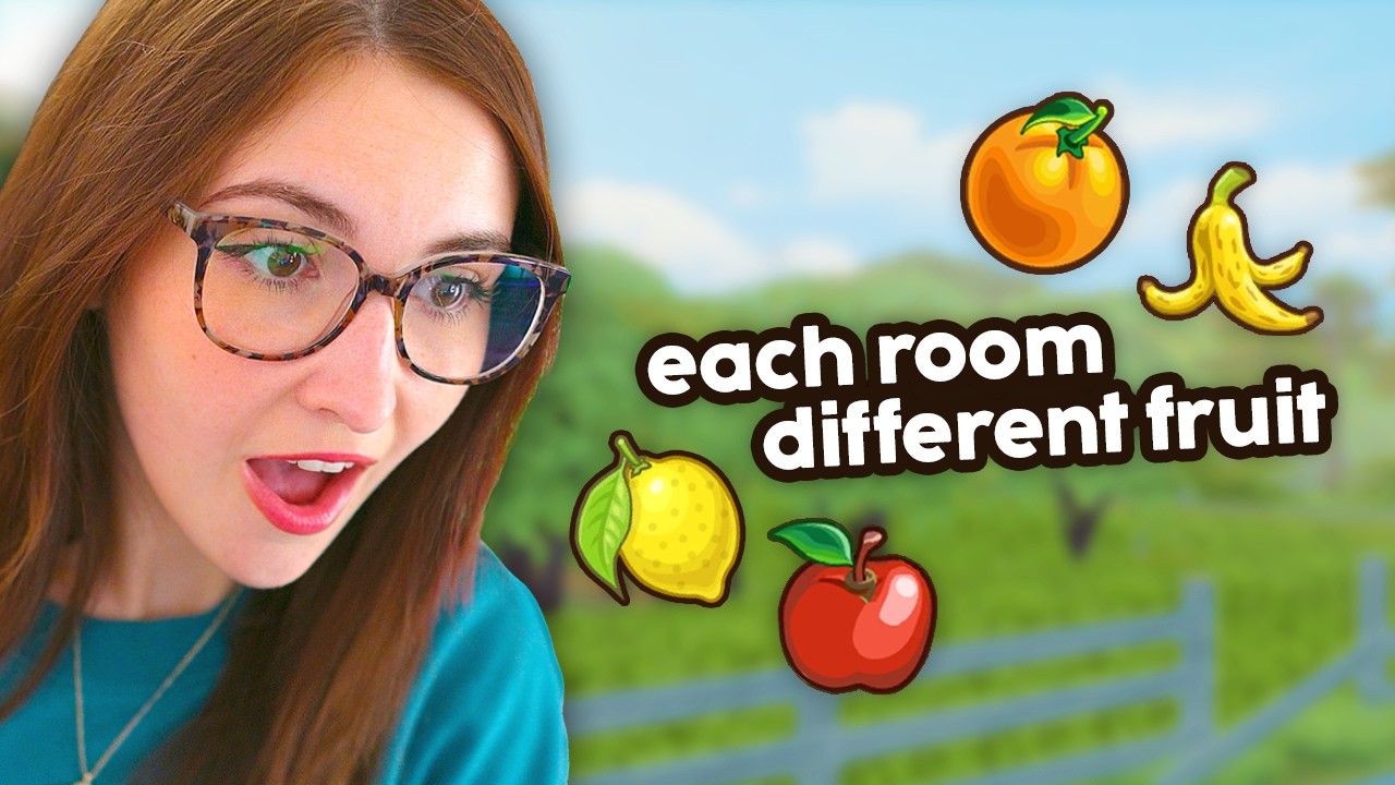 the sims 4 but every room is a different fruit
