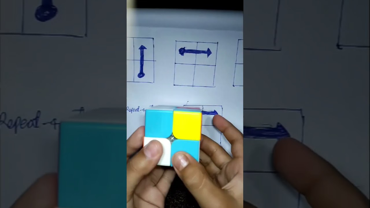 😱2/2 Rubik's cube solve 4 steps#short