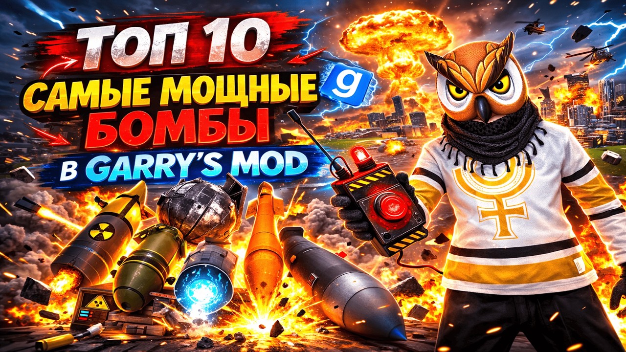 10 САМЫХ МОЩНЫХ БОМБ В GARRY’S MOD