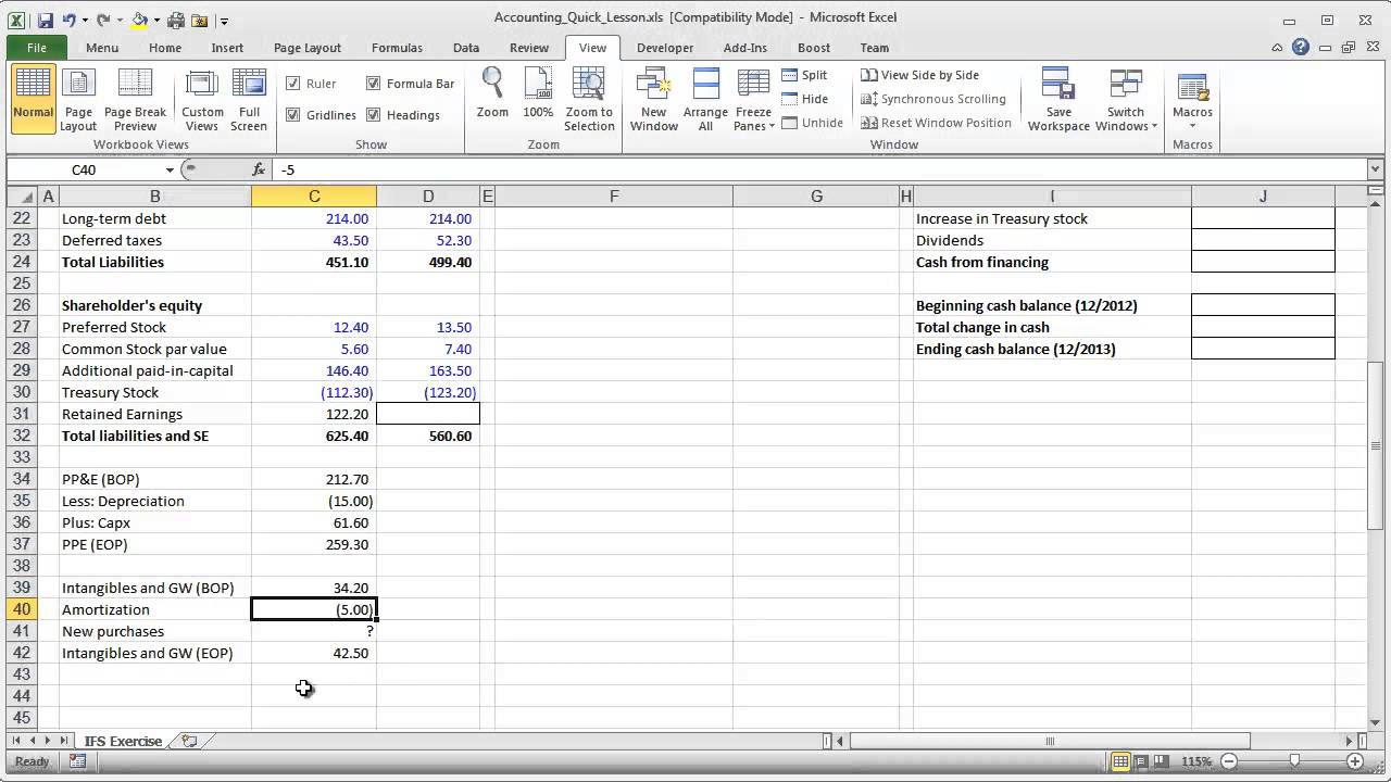Financial Modeling Quick Lesson: Cash Flow Statement (Part 2)
