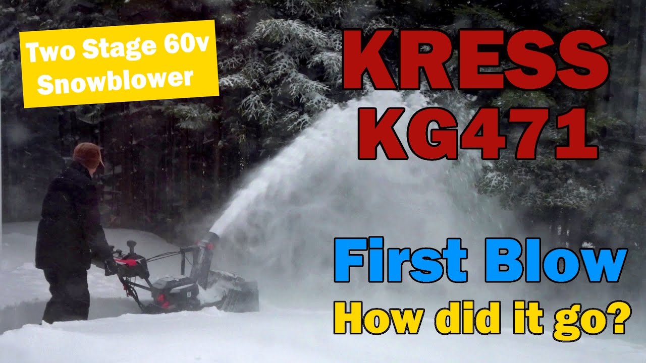KRESS KG471 First Blow - How did it go? 60V Electric Snow Blower 2-Stage