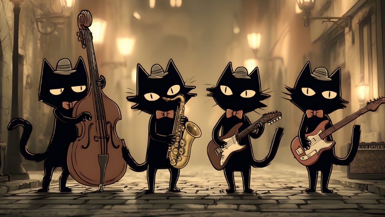 Black Cats Deep Bass Groove: PERFECT Feel Good Jazz for Productivity & Relaxation