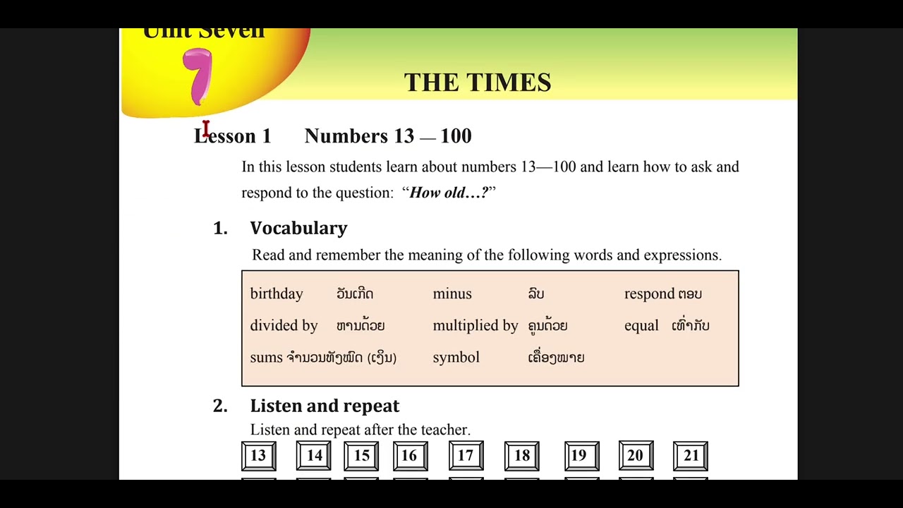 M1 English EP 26 Unit 7 lesson 1