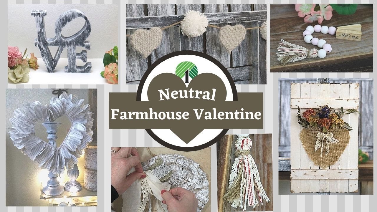 💗 6 HIGH END DOLLAR TREE Neutral VALENTINE’S DAY HOME DECOR