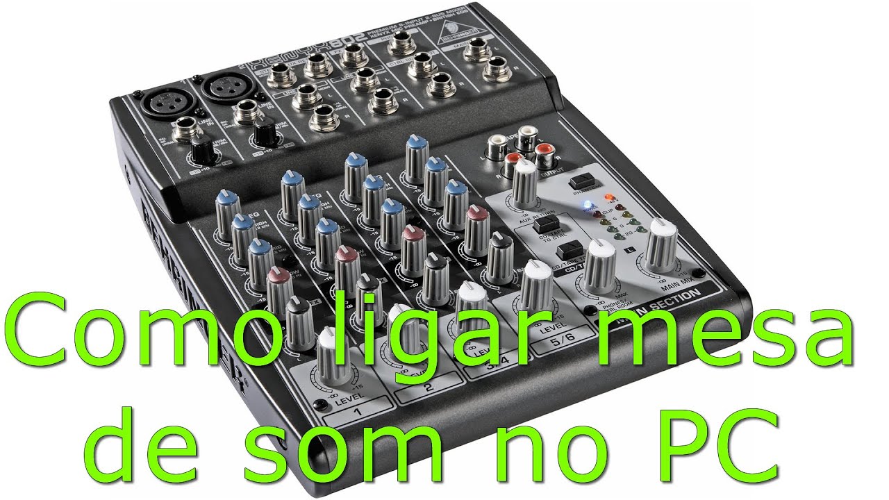 Como gravar áudio no computador usando mesa de som