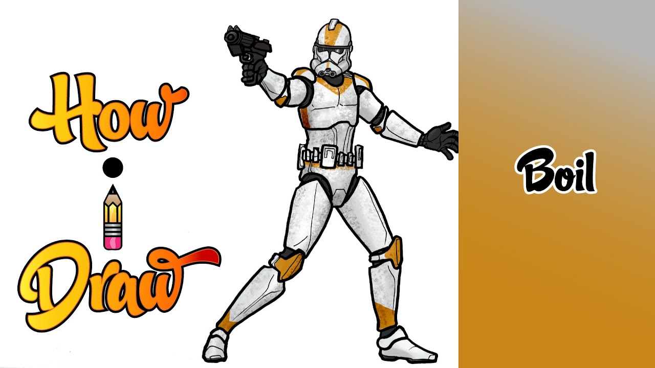 How I Draw CLONE TROOPER BOIL from STAR WARS the CLONE WARS ** how to draw clone trooper boil **
