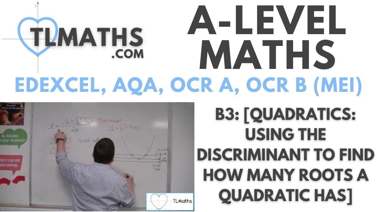 A-Level Maths: B3-17 [Quadratics: Using the Discriminant to Find How Many Roots a Quadratic Has]
