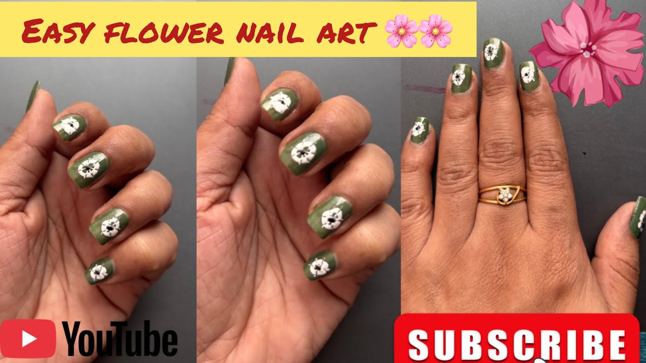Easy flower Nail Art || Nail Art || Nail polish ||