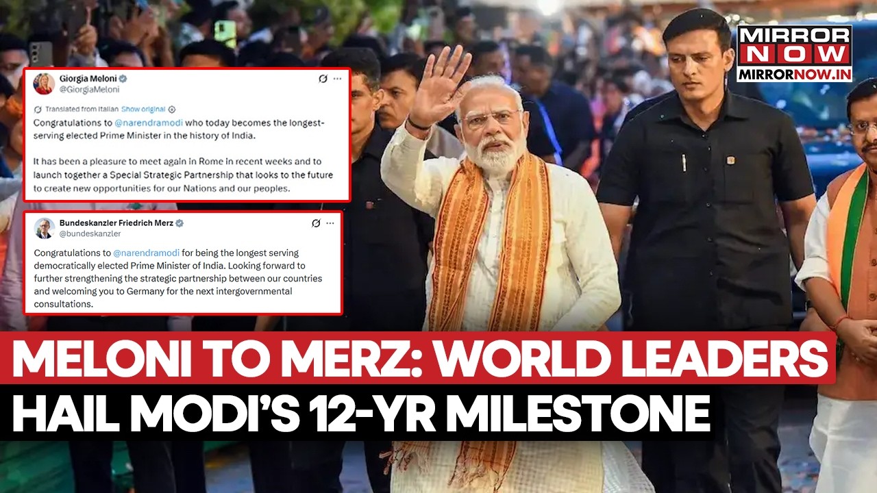 Meloni To Merz: World Leaders Hail Modi's 12-Year Milestone As Longest Serving Indian PM | Watch