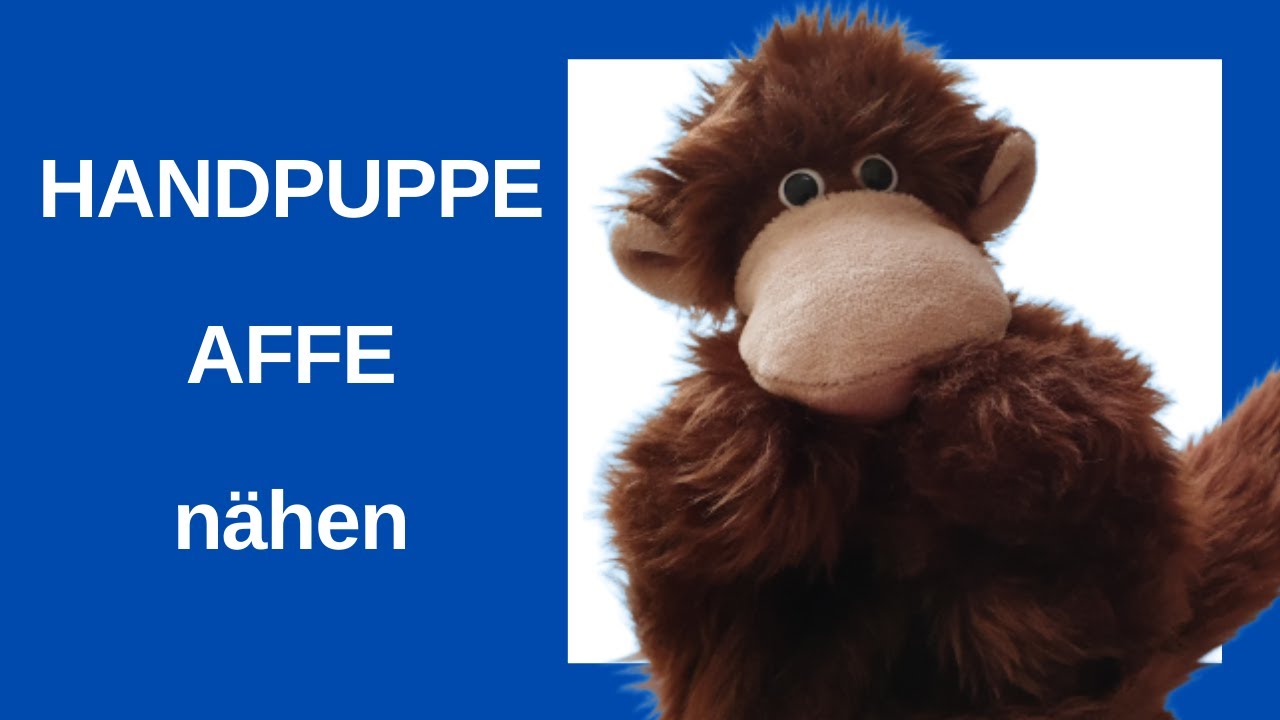 Handpuppen selber machen - Affe nähen - Schnittmuster kostenlos