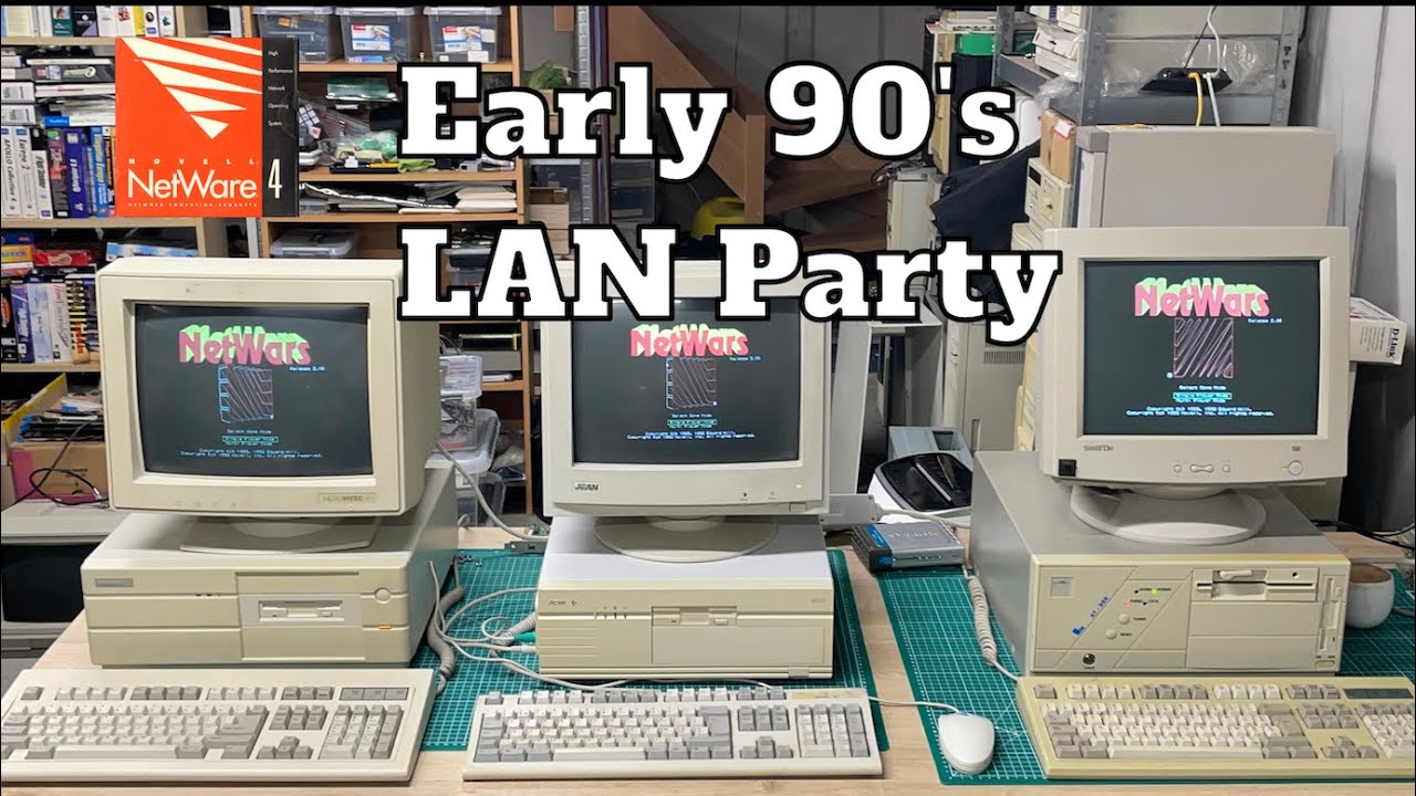 Early 90's LAN Party with Novell NetWare 4