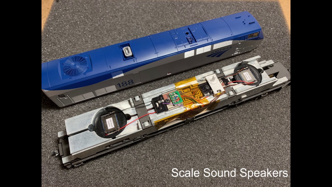 Kato P42 Genesis Speaker DCC-Sound Upgrade Comparison by Scale Sound Systems