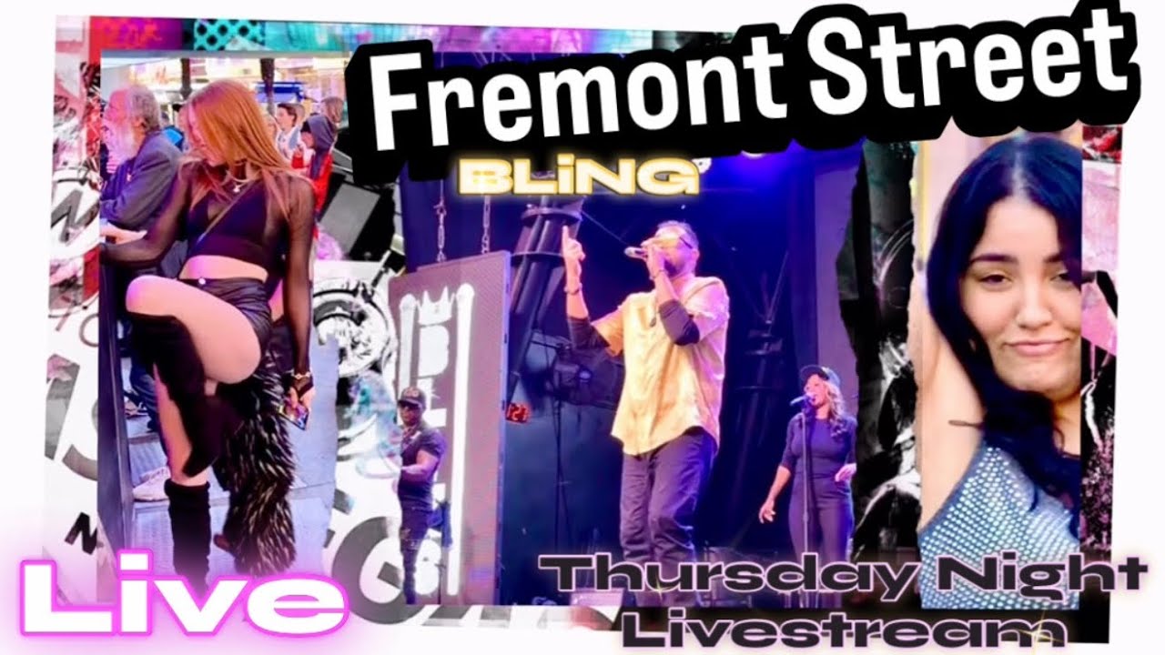 Live Las Vegas🤘🏾Fremont Street Thursday Night Dance Party | Bling Band 🎸🔥Pt.3 #fremontstreet 
