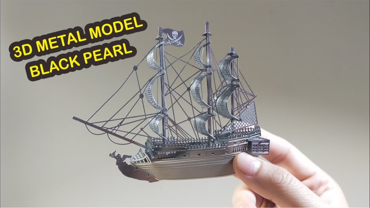 3D Metal Model - Nano Puzzle Black Pearl Ship