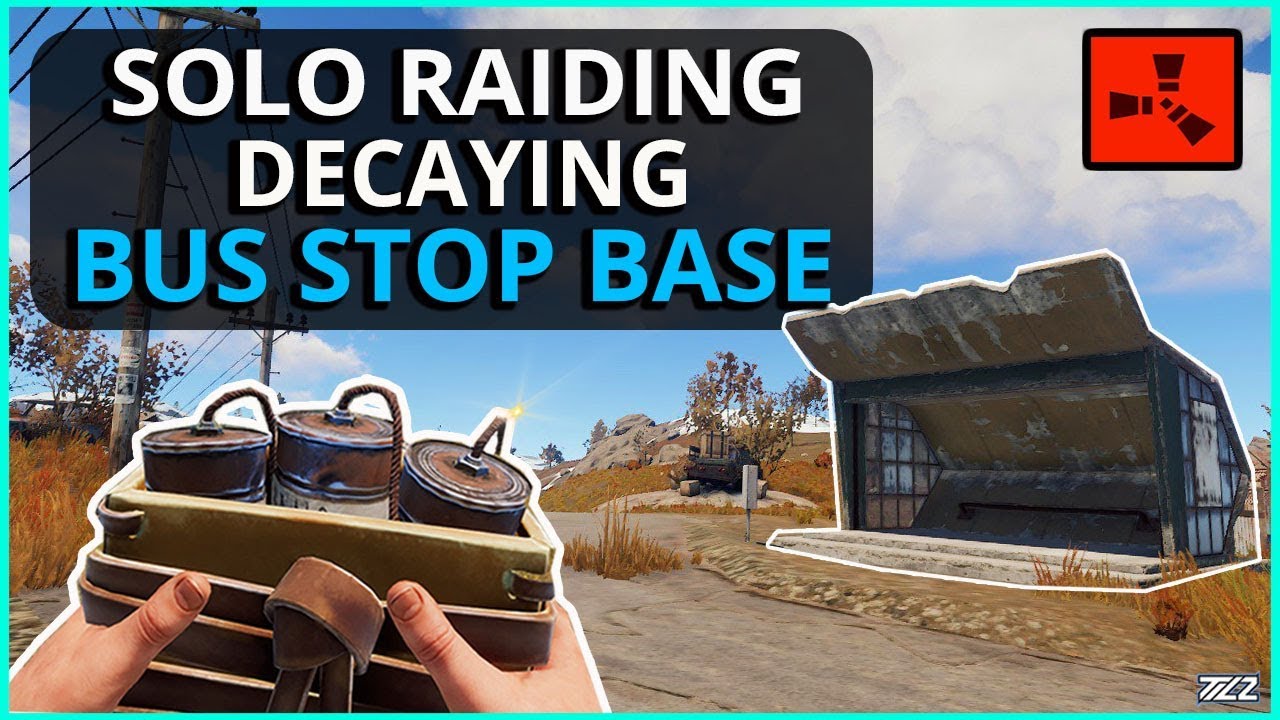 Solo RAIDING A Decaying BUS-STOP BASE!! Rust Solo Survival Gameplay Ep3