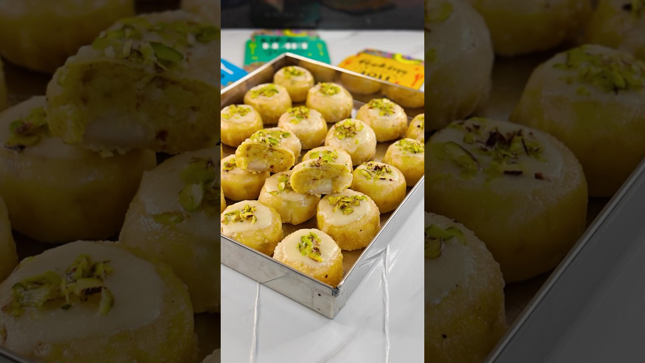 Surti Kesar Pista Ghari &ndash; Traditional Gujarati Sweet for Chandi Padva 💛. #shorts