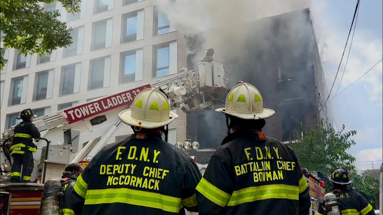 FDNY Bronx 2nd Alarm Box 4910 Fire was Throughout a Vacant Private Dwelling Tower Ladder Operations