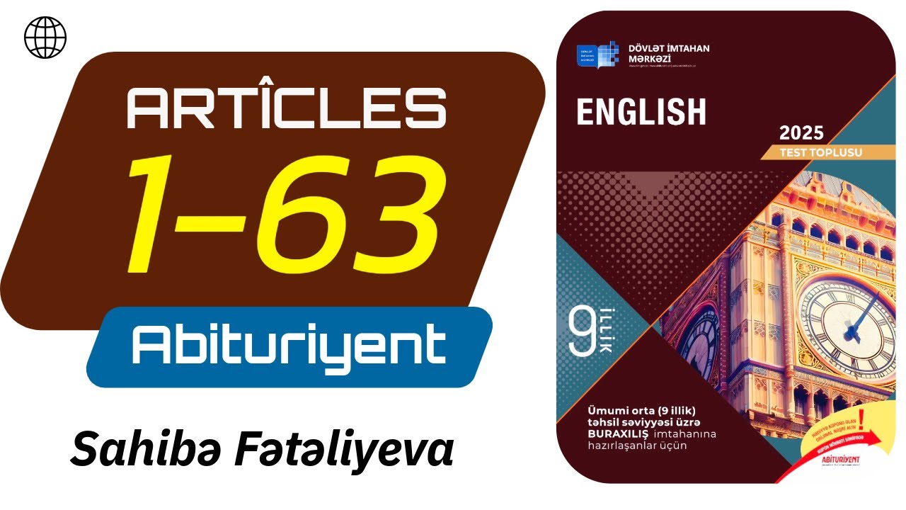Articles 1-63 | İngilis dili test toplu 2025 | 9 illik