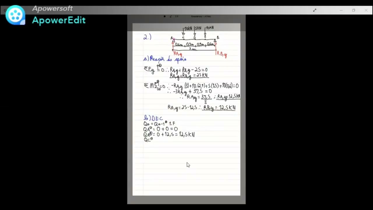 Aula 04-Exercício 04-Teoria das Estruturas I-(Isostática) Análise Estrutural