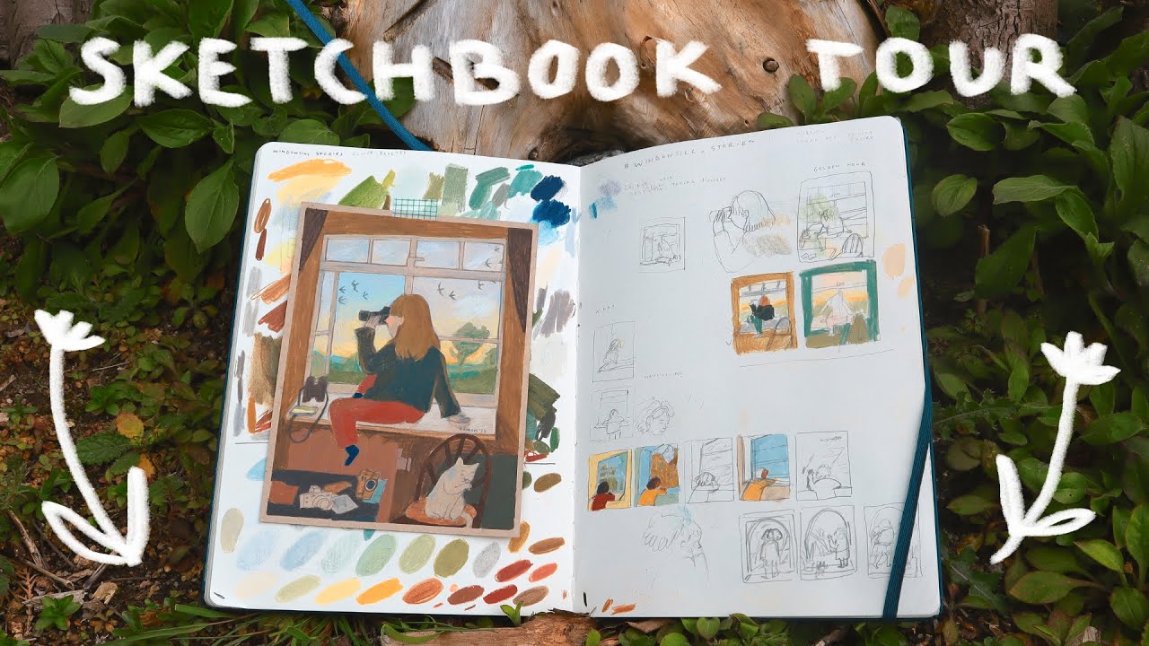 Cozy SKETCHBOOK TOUR filled with personal projects 2022-2023 🎨