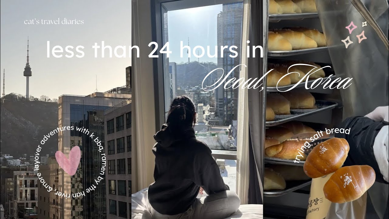 less than 24 hour layover in korea 🧳: what I did & ate ~ shopping, food, + ramen by the han 