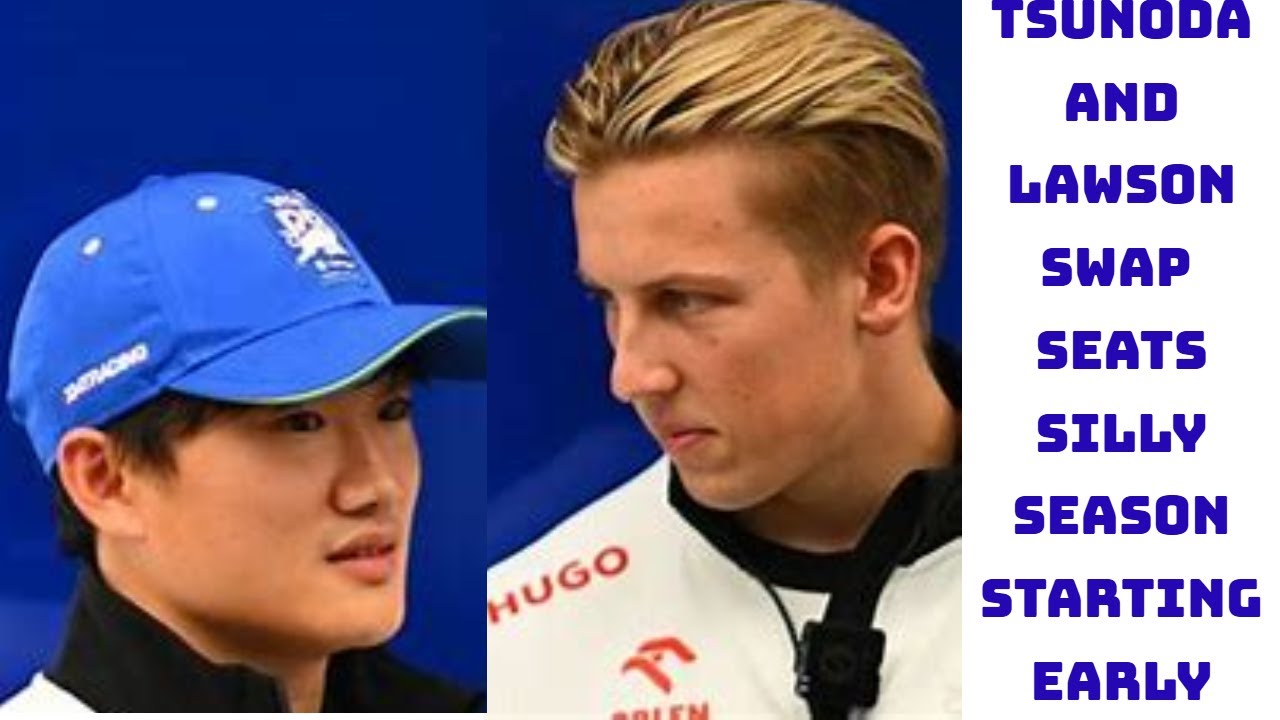 LAWSON GONE FROM RED BULL TSUNODA TAKES HIS SEAT