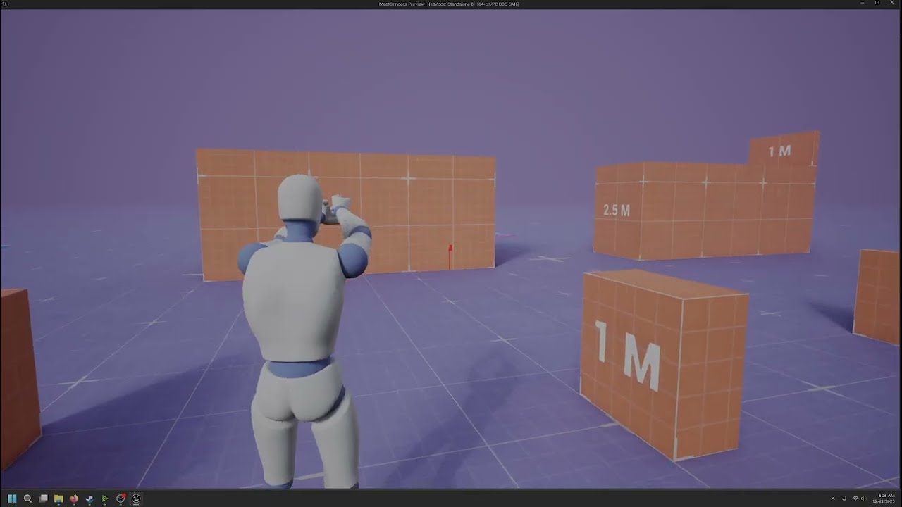 UE5 concept - GASP mover 5.7 mover char w/ ALS pose and control rig aim offset